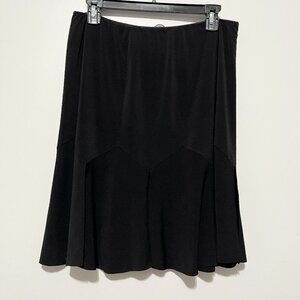 Cache Womens Y2K Skirt Size L Black Liquid Knit Deconstructed Goth Artsy 2000s